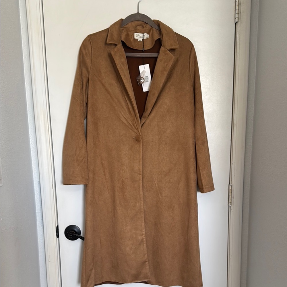 Molly Bracken Camel Suede Coat